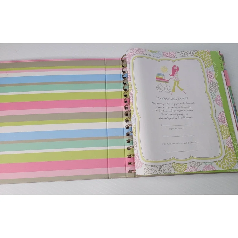C.R. Gibson‎ Pregnancy Journal Multi Stripe Robin Zingone Memory Book